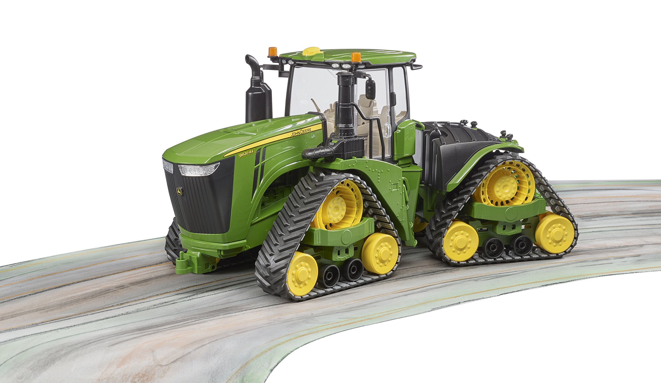 Bruder John Deere 9620RX Tractor Toy with Track Belts - Realistic Farm Vehicle for Kids' Imaginative Play & Collectors