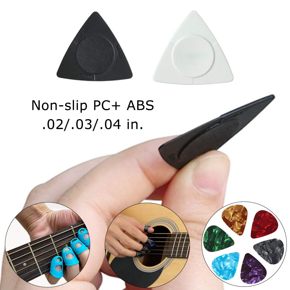Premium 58-Piece Guitar Accessories Kit - Acoustic Strings, Tuner, Capo, 3-in-1 Restring Tool, Picks, Pick Holder, Bridge Pins, Nuts & Saddles, Finger Protector & Chord Chart | Complete Maintenance & Playing Solution for Beginners & Professionals | Perfect for Home Practice, Studio Sessions & Live Performances