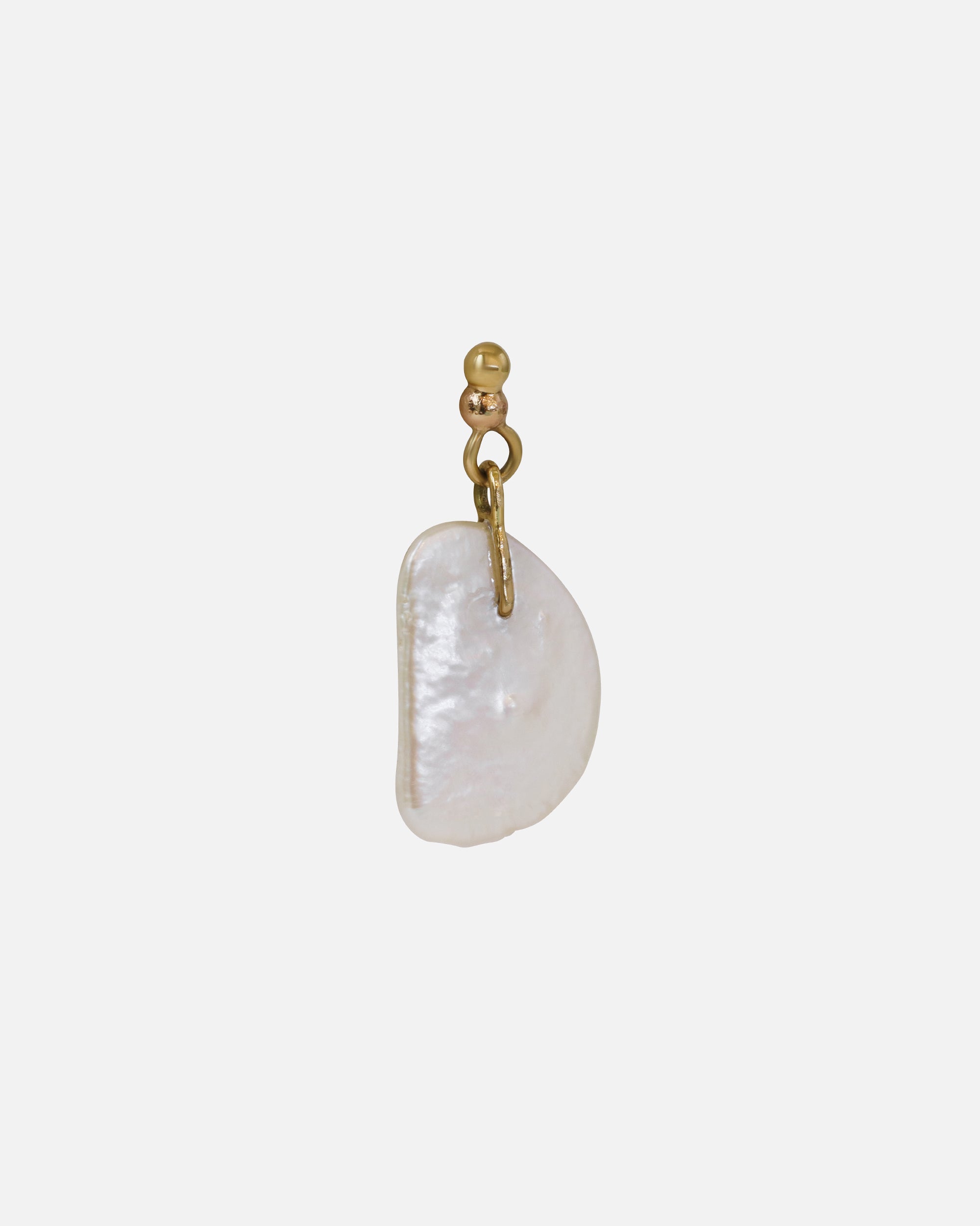Recycled Pearl Drop Wire Earring - Single Dangle Earring for Women | Perfect for Boho, Wedding & Party Jewelry