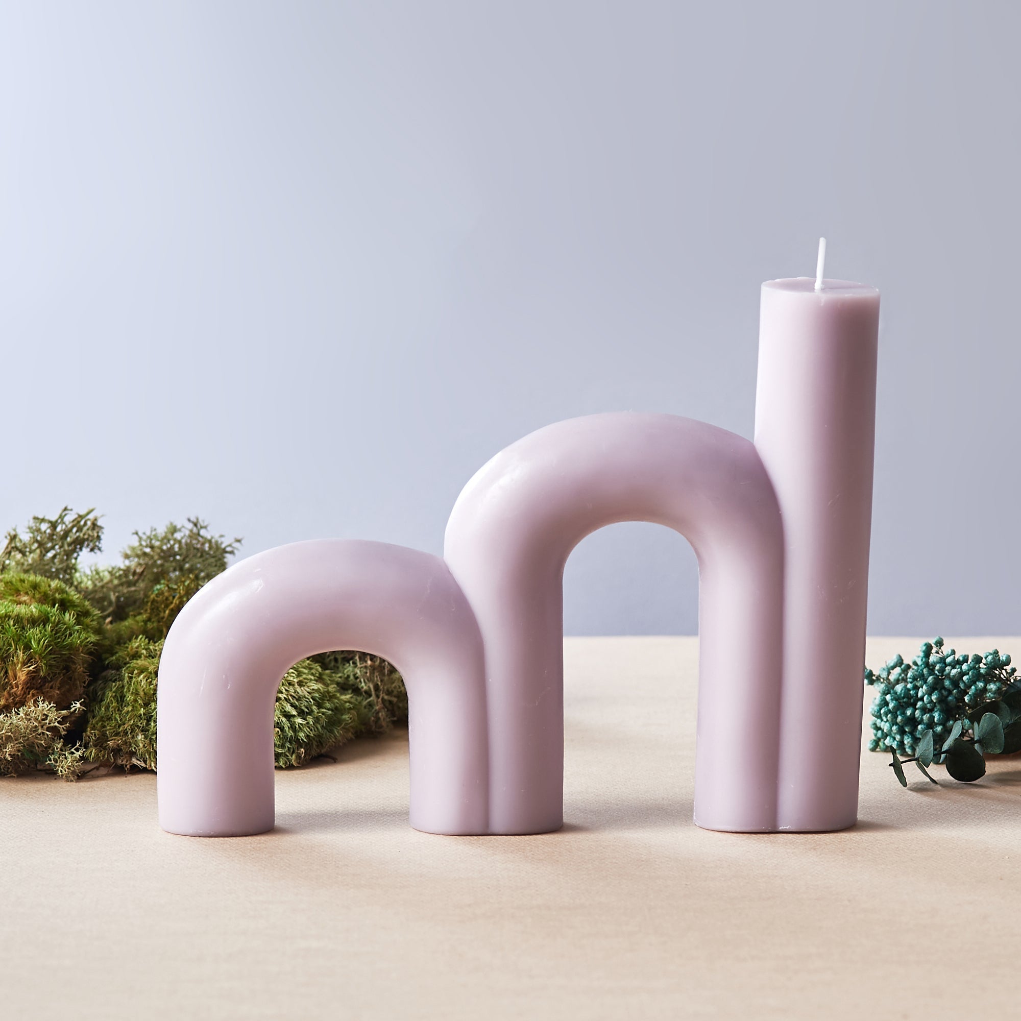 Purple Arch Candle - Handmade Scented Soy Wax Candle for Home Decor, Relaxation & Romantic Ambiance