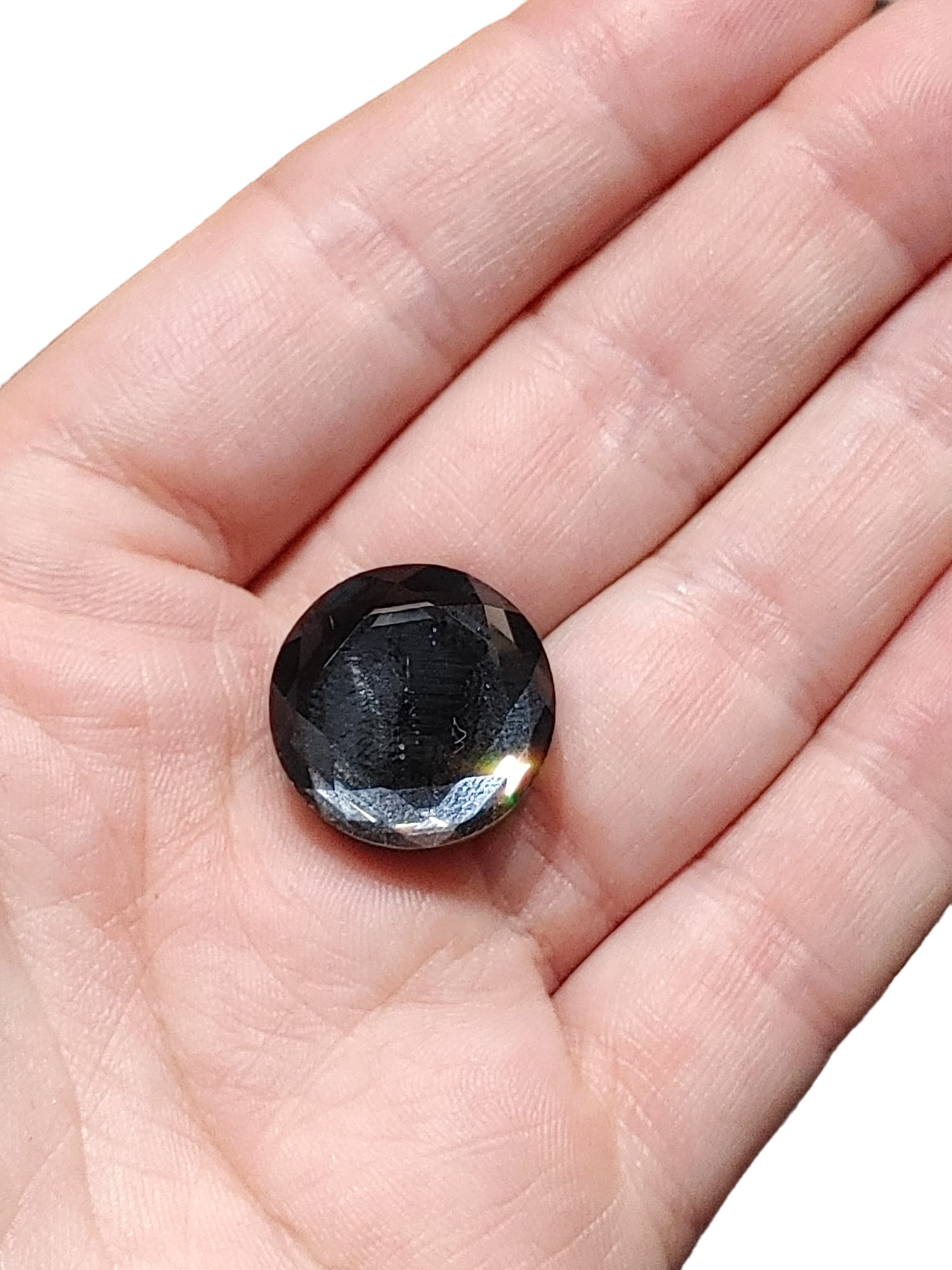 Opaque Faceted Grey Glass Magnetic Button for Jewelry Making, DIY Crafts, and Fashion Accessories – Perfect for Buttons, Closures, and Decorative Embellishments