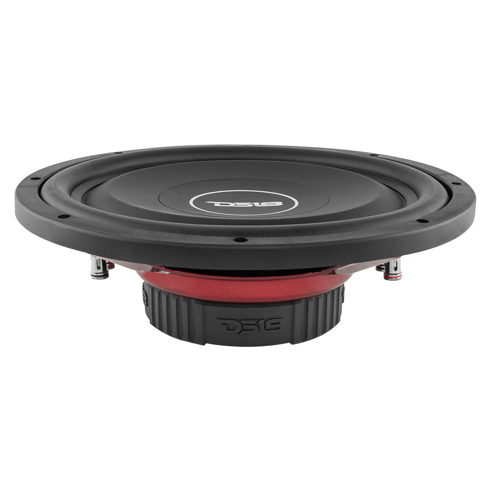 SRW Shallow Mount 12-Inch Car Subwoofer - 220 Watts RMS, Dual 4 Ohm Voice Coil - Powerful Bass for Trucks & Compact Vehicles