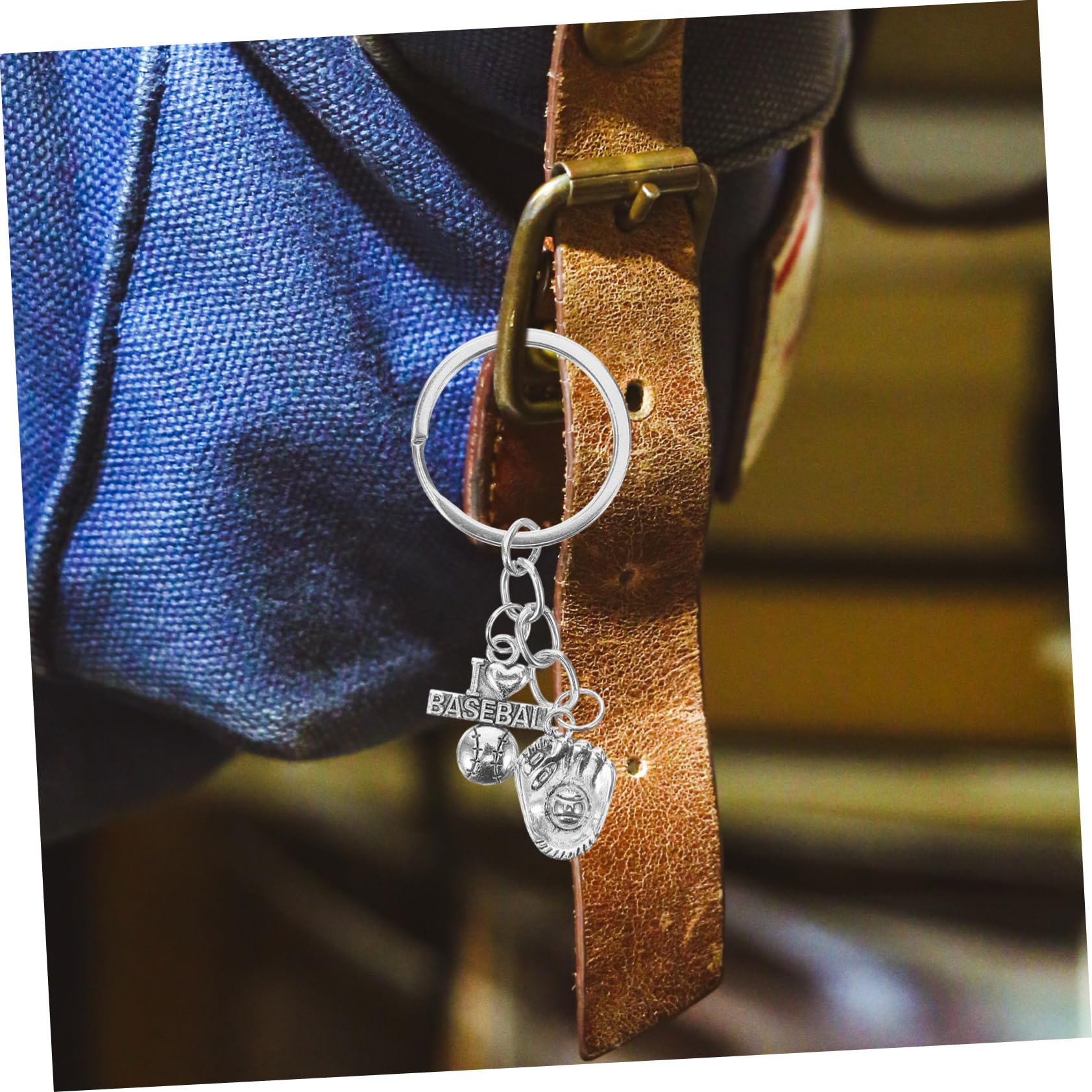 5pcs Baseball Keychain Set - Sports Key Rings for Women, Baseball Decor Bag Keychain, Backpack Pendant Keychains | Perfect for Baseball Fans, Sports Enthusiasts & Gift Giving
