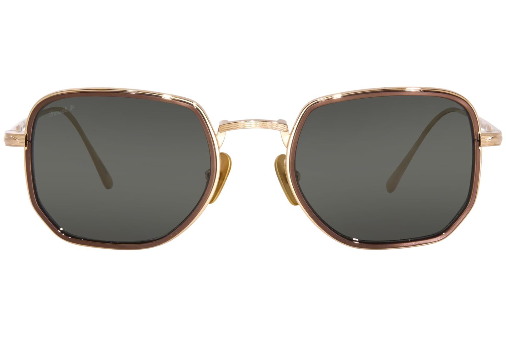 Persol PO 5006 ST 800958 Gold Brown Polarized Sunglasses for Men - Classic Aviator Style for Driving, Travel & Outdoor Activities