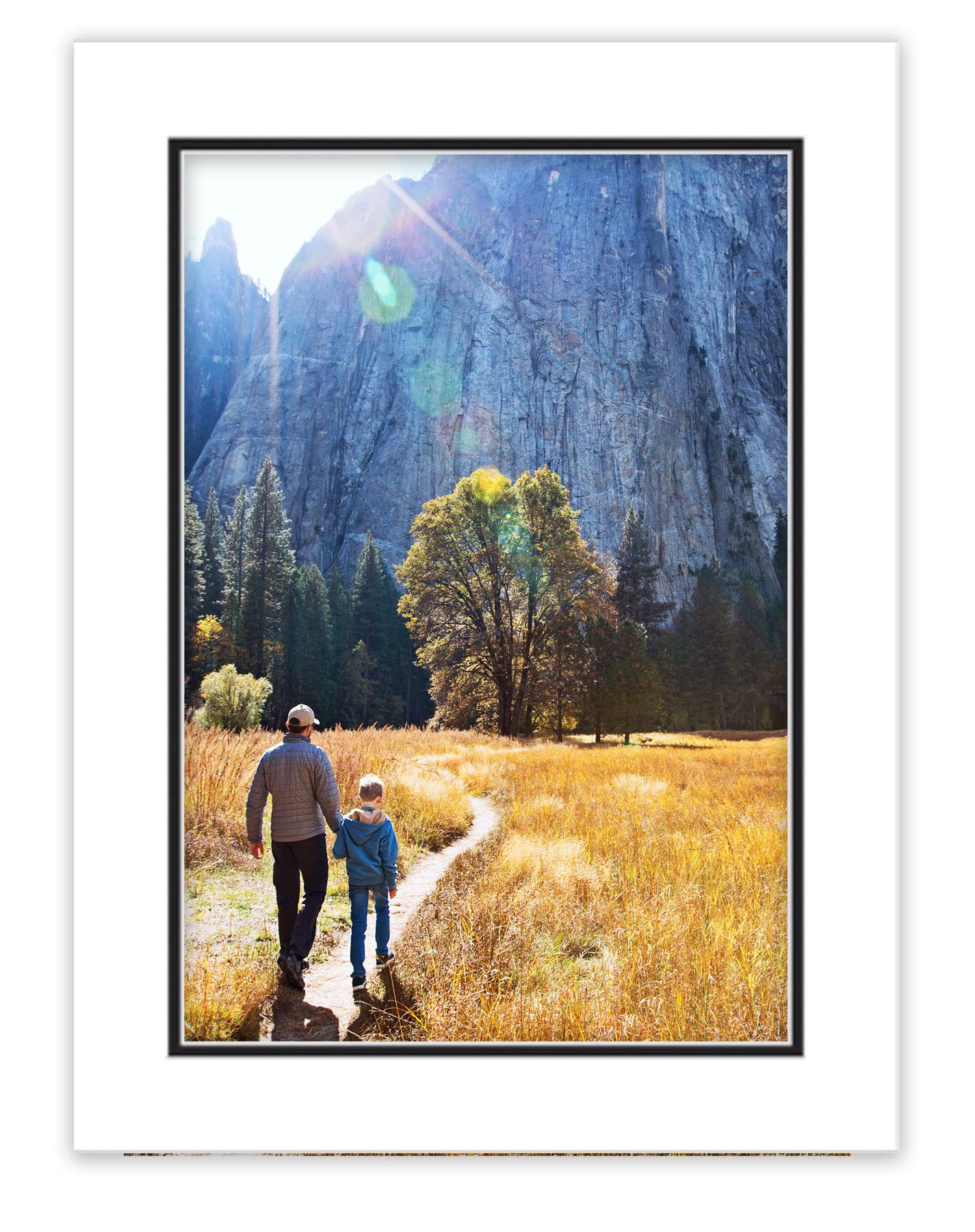 8x10 Double Mat Picture Matboard - White on Black Bevel Cut Mat for 6x8 Photos & Art - Perfect for Framing 8x10 Inch Displays - Ideal for Home Decor, Gallery Walls, and Professional Art Presentations