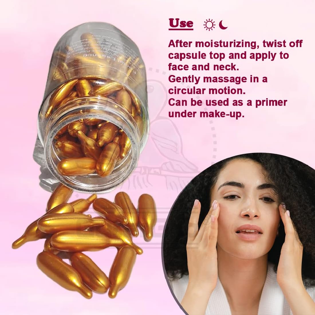 LANELLIE Vitamin E Skin Oil Capsules - Anti Wrinkle Serum for Face, Reduces Fine Lines & Brightens Skin | Hydrating Moisturizing Cream Essence | 180 Soft Gel Capsules (Pack of 1) | Perfect for Night Routine & Dry Skin Care