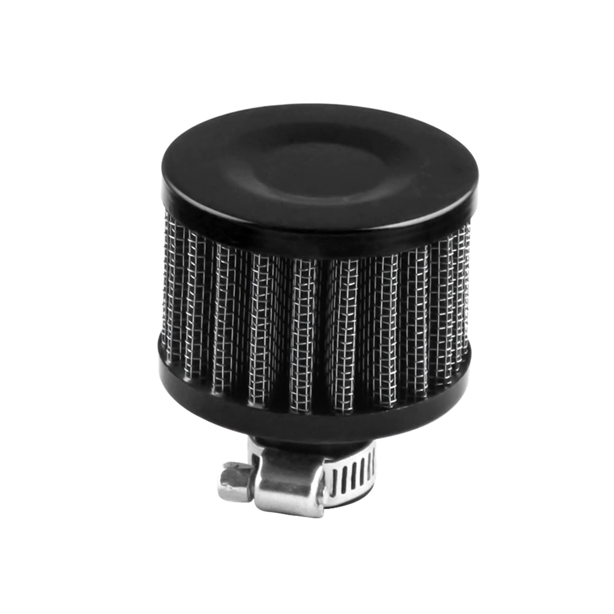 RASNONE 12mm Universal Air Filter - High Performance Cold Air Intake & Breather Turbo Vent Filter (Black) for Car & Motorcycle - Improves Engine Efficiency & Airflow for Racing, Off-Road & Daily Driving
