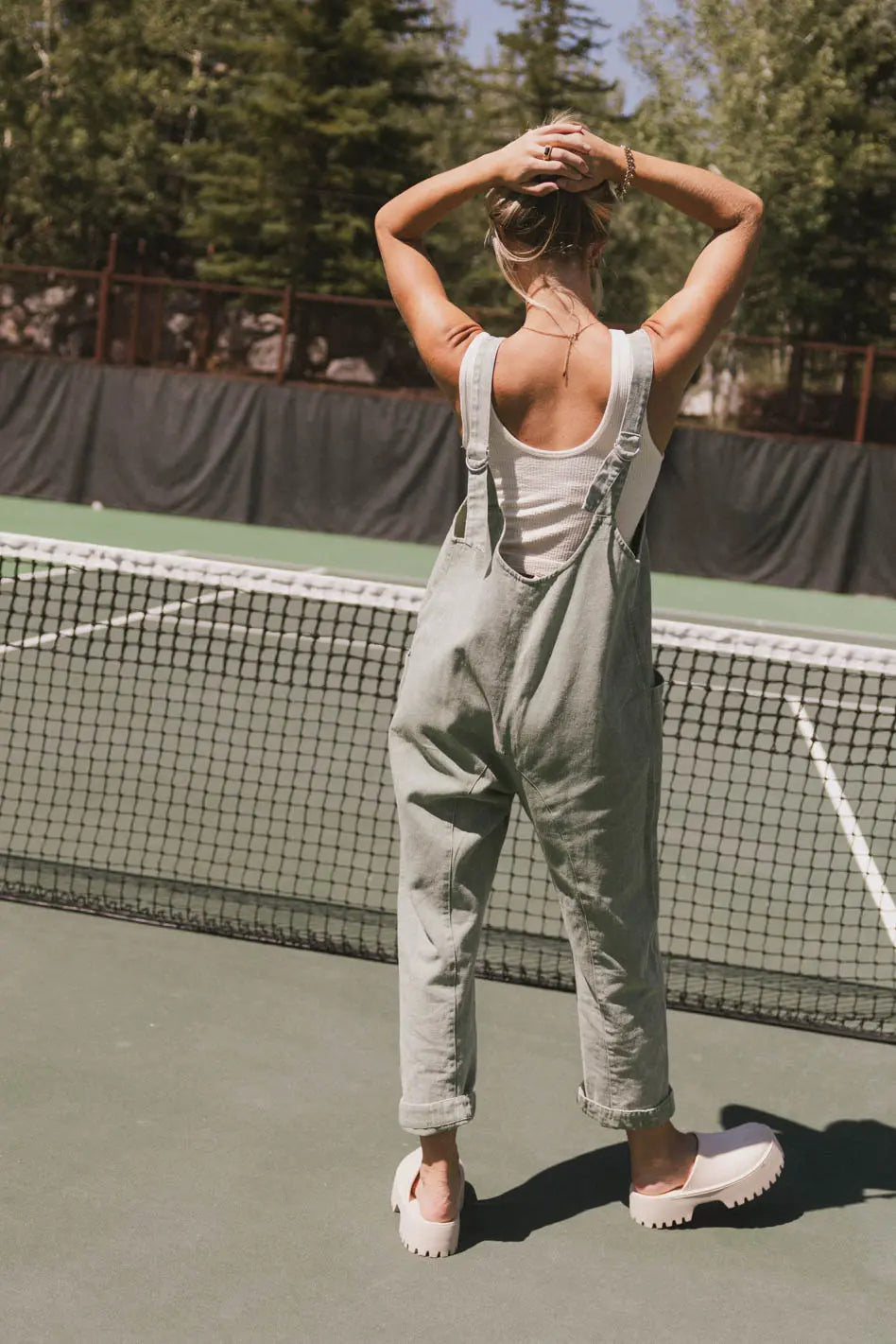 Stylish Green Marie Jumpsuit for Women | Trendy One-Piece Romper | Perfect for Casual Outings, Summer Vacations & Outdoor Adventures