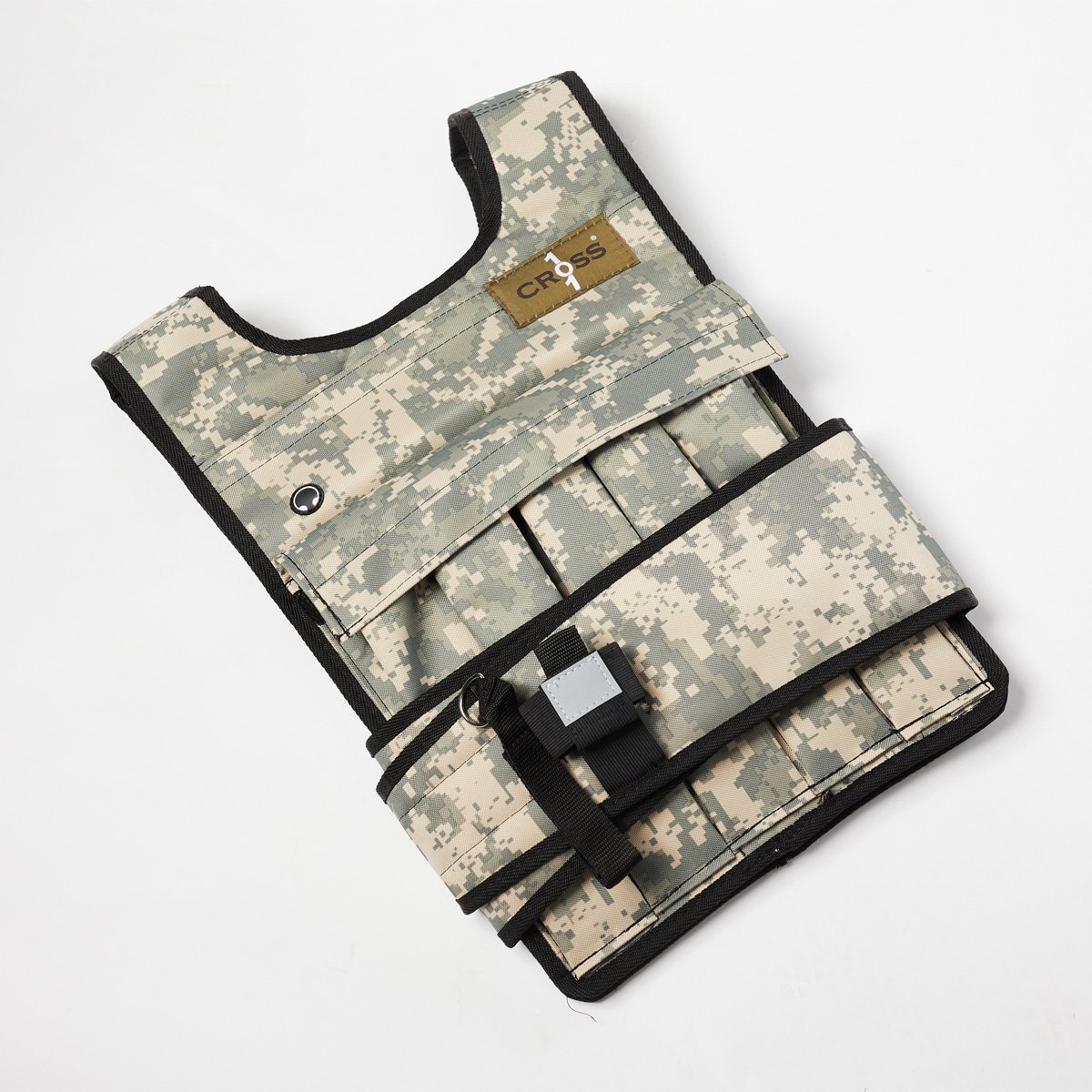 Adjustable Camouflage Weighted Vest with Shoulder Pads - 50 lbs for Strength Training, Outdoor Fitness & Hunting - Perfect for CrossFit, Hiking & Tactical Exercises
