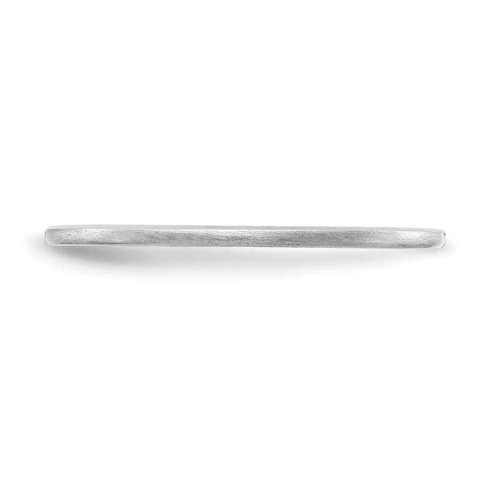 14k White Gold Stackable Band - Elegant for Layering Jewelry