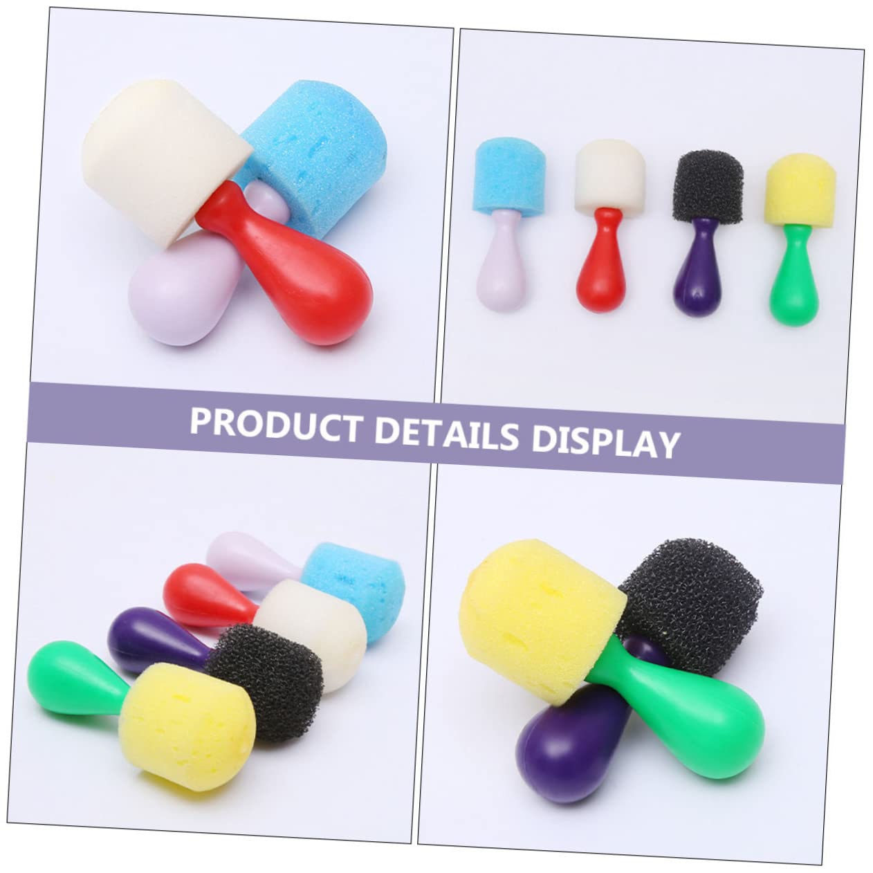 TOYANDONA 8pcs Round Paint Sponges - DIY Painting Tools for Art & Crafts