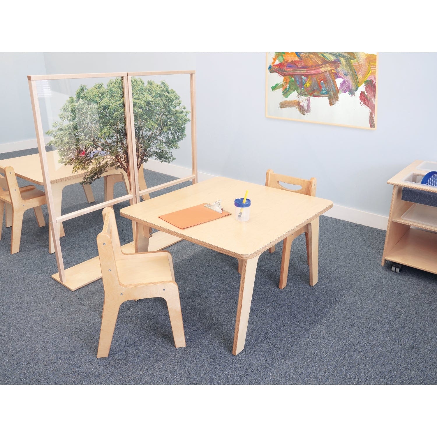 Whitney Plus Square Table 22 Inch Height - Modern Dining Table for Small Spaces, Kitchen, Breakfast Nook & Apartment Living