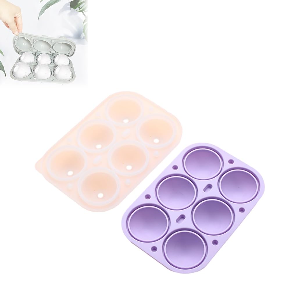 Silicone Egg Molds for Jello, Chocolate, Candy & Baking - Easter Egg Bite Molds for Whole Eggs, Muffins, Cupcakes, Soap & Ice Cubes - Perfect for Easter Treats, Party Desserts & DIY Crafts (Purple)
