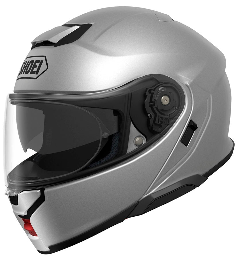 Shoei Neotec 3 Light Silver Motorcycle Helmet - Full Face Modular Flip-Up Design for Safe & Comfortable Riding - Perfect for Street Biking, Touring & Commuting
