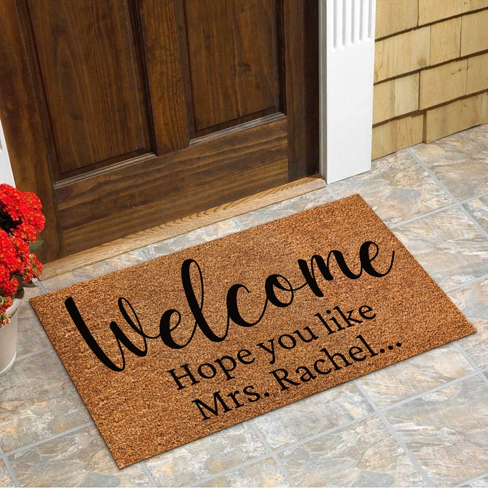 Non-Slip Custom Summer Doormat - 16x24 Inch Polyester Outdoor Entrance Rug for Front Door, Porch & Patio - Perfect for Wet Weather & High Traffic Areas