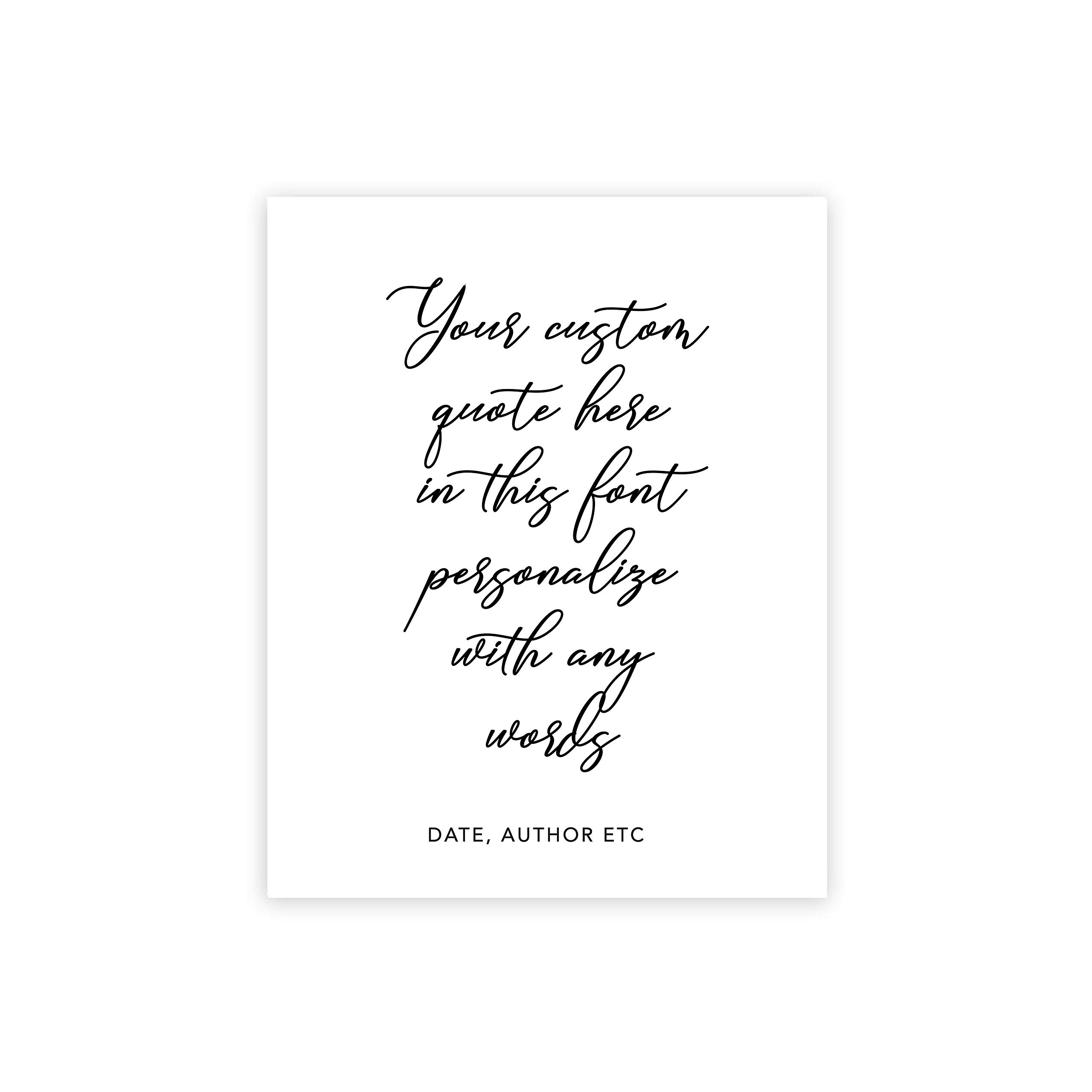 16x20 Inch Custom Personalized Canvas Wall Art - Fully Customizable Large Quote Signs for Weddings, Home & Office Decor - Perfect for Gifts, Living Room, Bedroom & Special Occasions