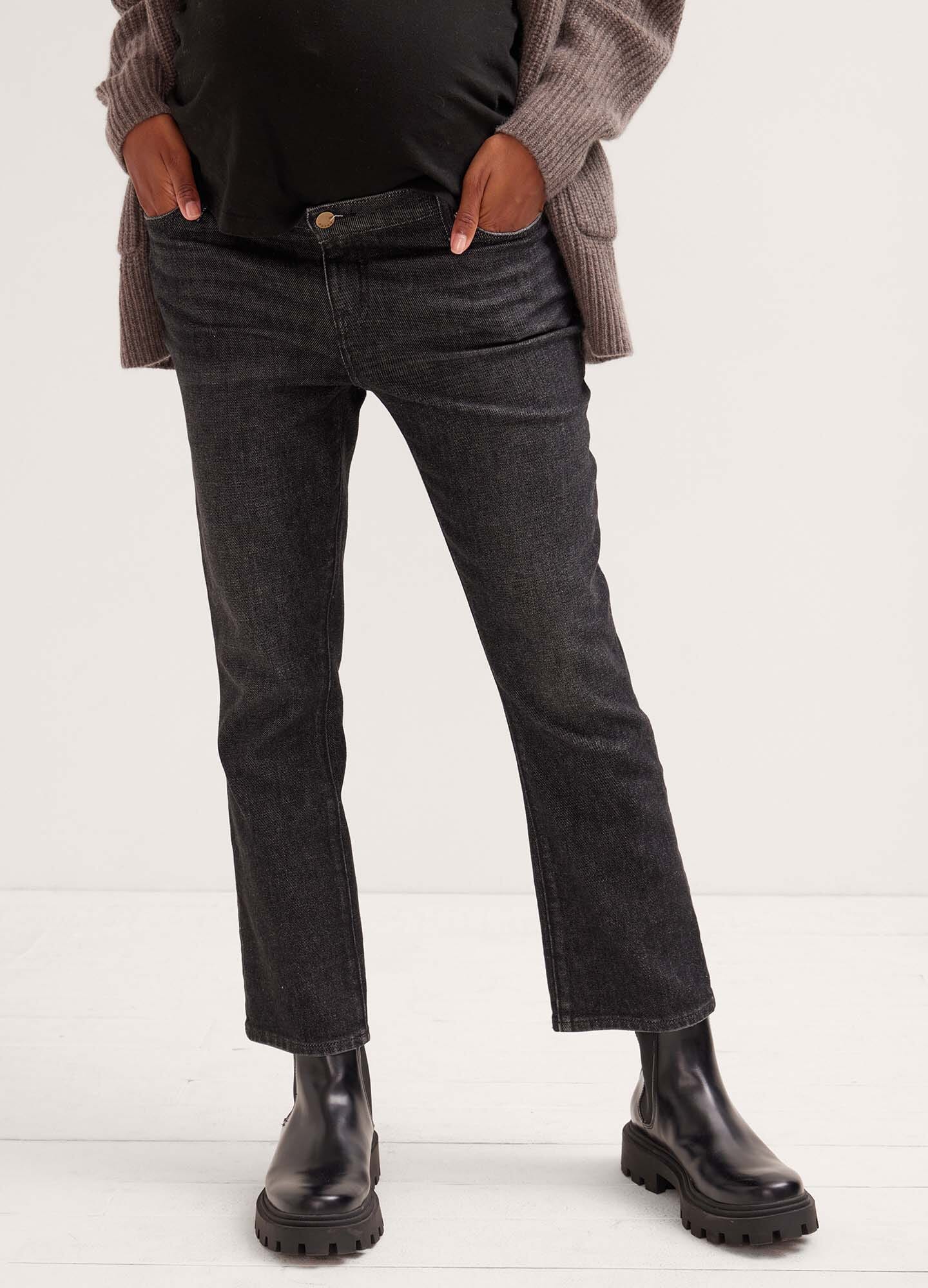 Best Maternity Jeans for Pregnant Women - High Waisted Stretch Denim Pants - Comfortable Pregnancy Clothes for Everyday Wear & Work