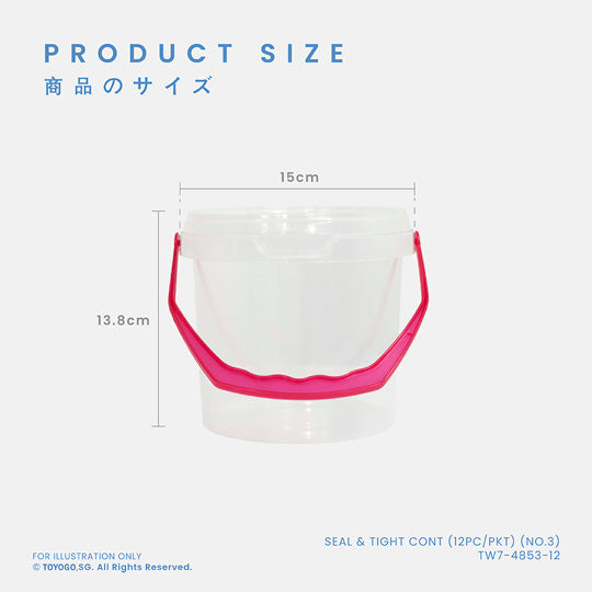 12-Pack SEAL & TIGHT Containers No.3 (TW7 4853 12) - Airtight Food Storage for Kitchen, Pantry & Meal Prep