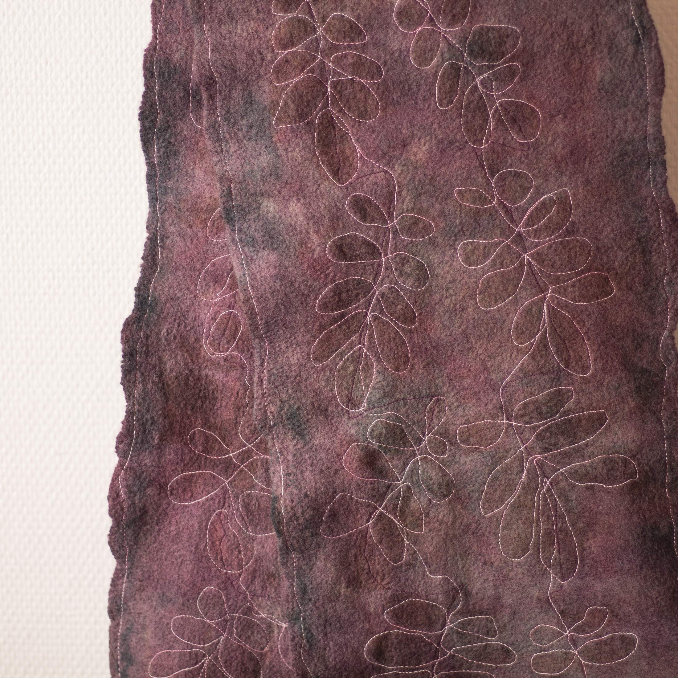 Eco-Friendly Printed Wool Scarf for Women - Soft & Warm Purple Winter Scarf for Fall, Spring & Cold Weather - Perfect for Outdoor Activities, Travel & Fashion Accessories