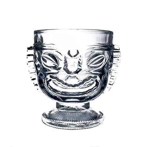 BarConic® 16 oz Double Sided Happy/Sad Tiki Glass - Fun Themed Drinking Cup for Tropical Parties, Luau Events & Summer Cocktails