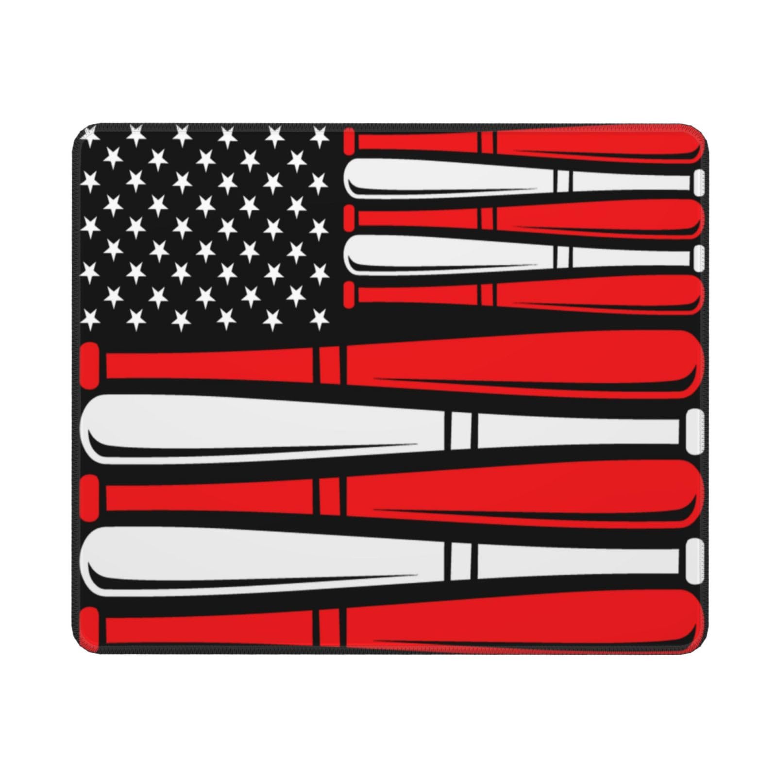 SIYTUAU USA Flag Baseball Design Mouse Pad - Waterproof, Non-Slip Rubber Gaming Mousepad (10x12 inch) for Office, Laptop & PC - Perfect for Gamers, Work & Home Use