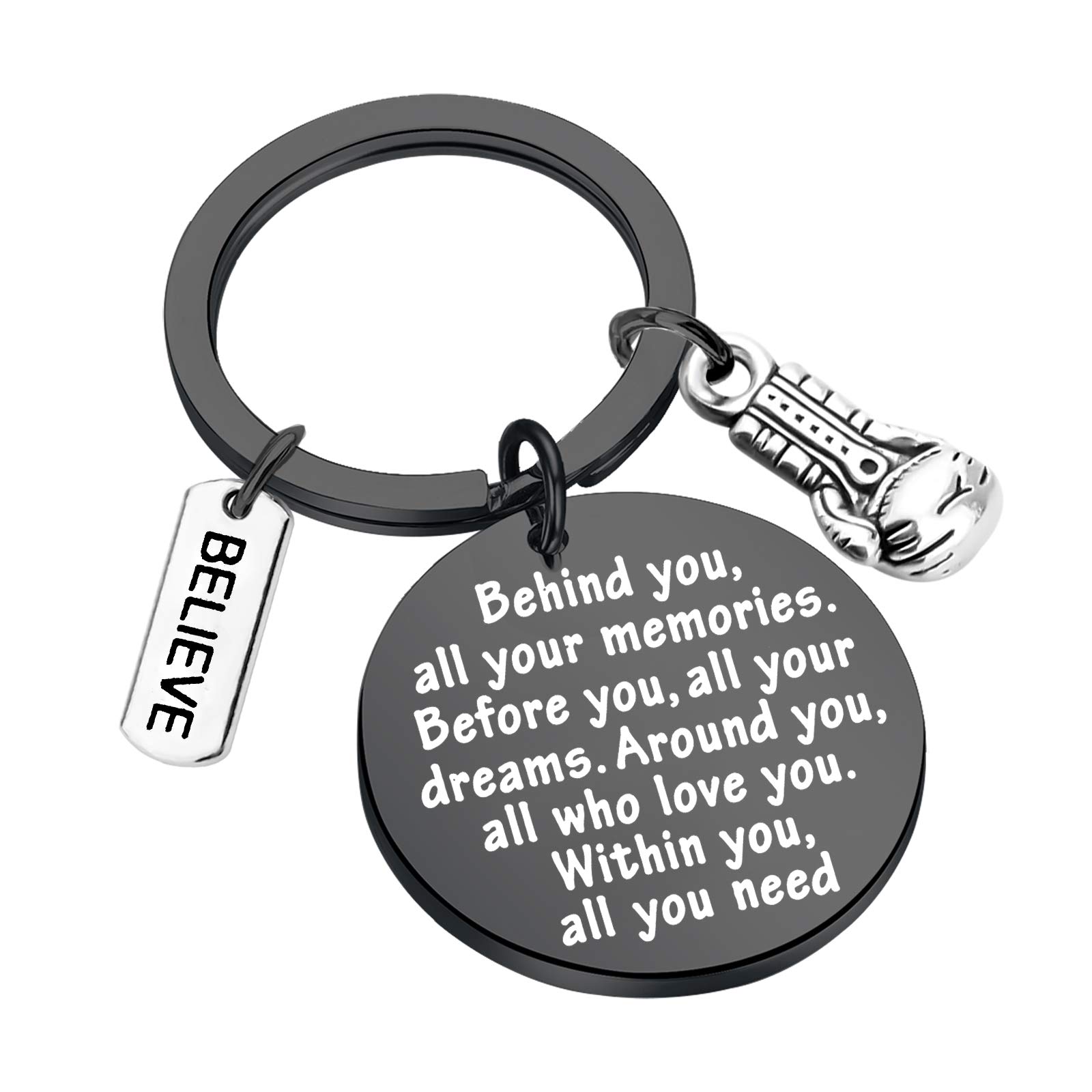 FEELMEM Boxing Glove Keychain - Unique Gift for Boxers, Boxing Coaches & Fighters - Personalized Boxing Memorabilia - Perfect for Gym Bags, Key Rings & Sports Enthusiasts