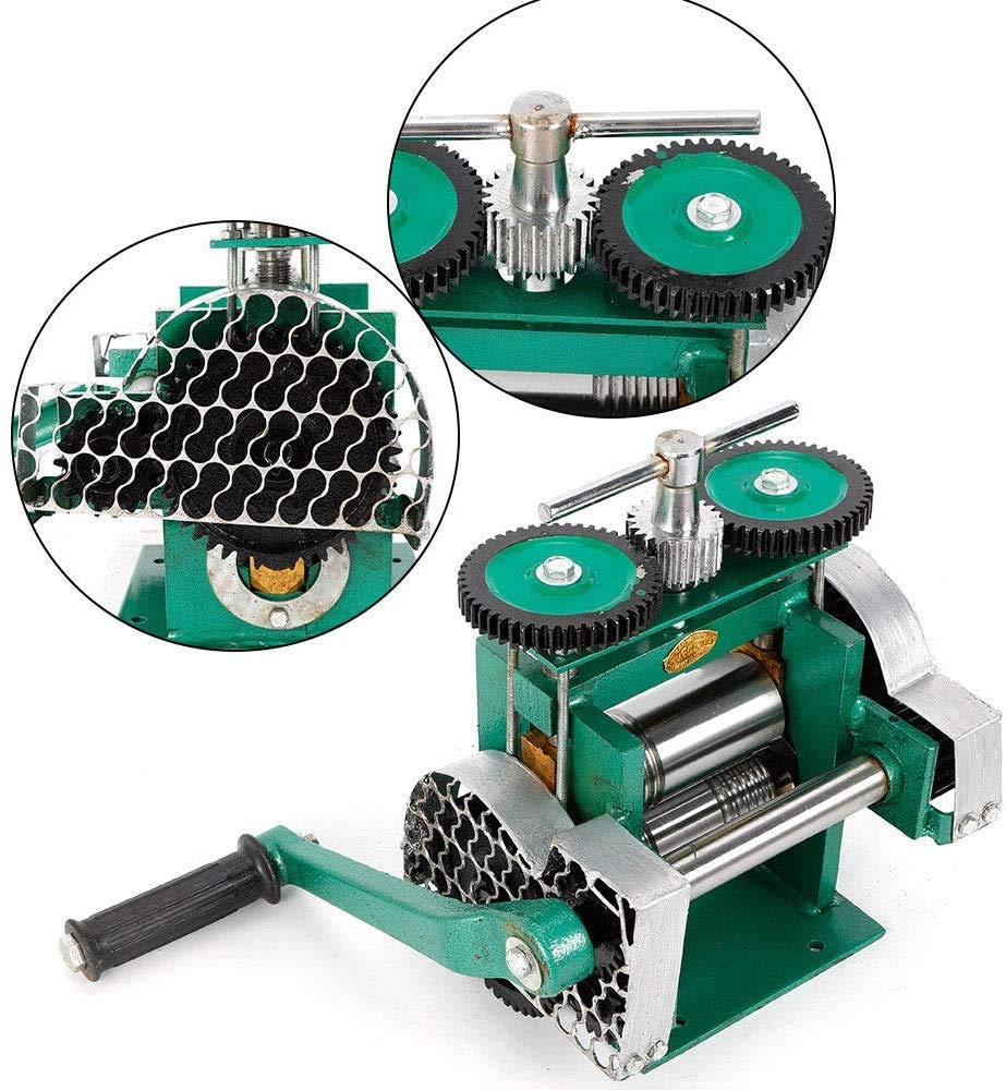 Portable Manual Jewelry Rolling Mill Machine - 85mm Stainless Steel Alloy Handheld Press Tool for Metal Sheet & Wire Processing | DIY Jewelry Making, Crafting & Metalworking Projects