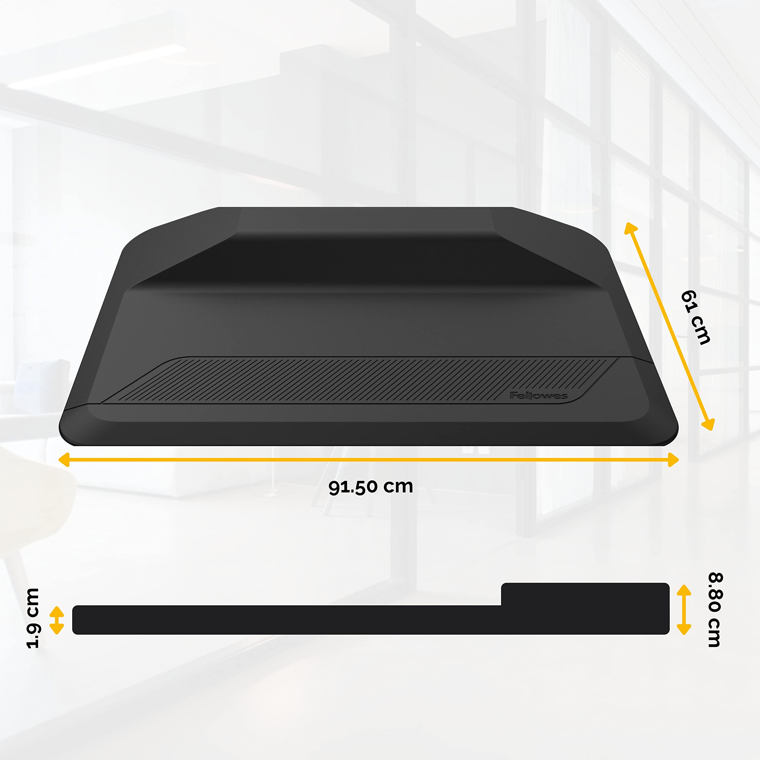 Fellowes ActiveFusion Anti-Fatigue Standing Mat - Ergonomic Comfort for Office, Home & Standing Desks - Reduce Foot & Back Pain While Working