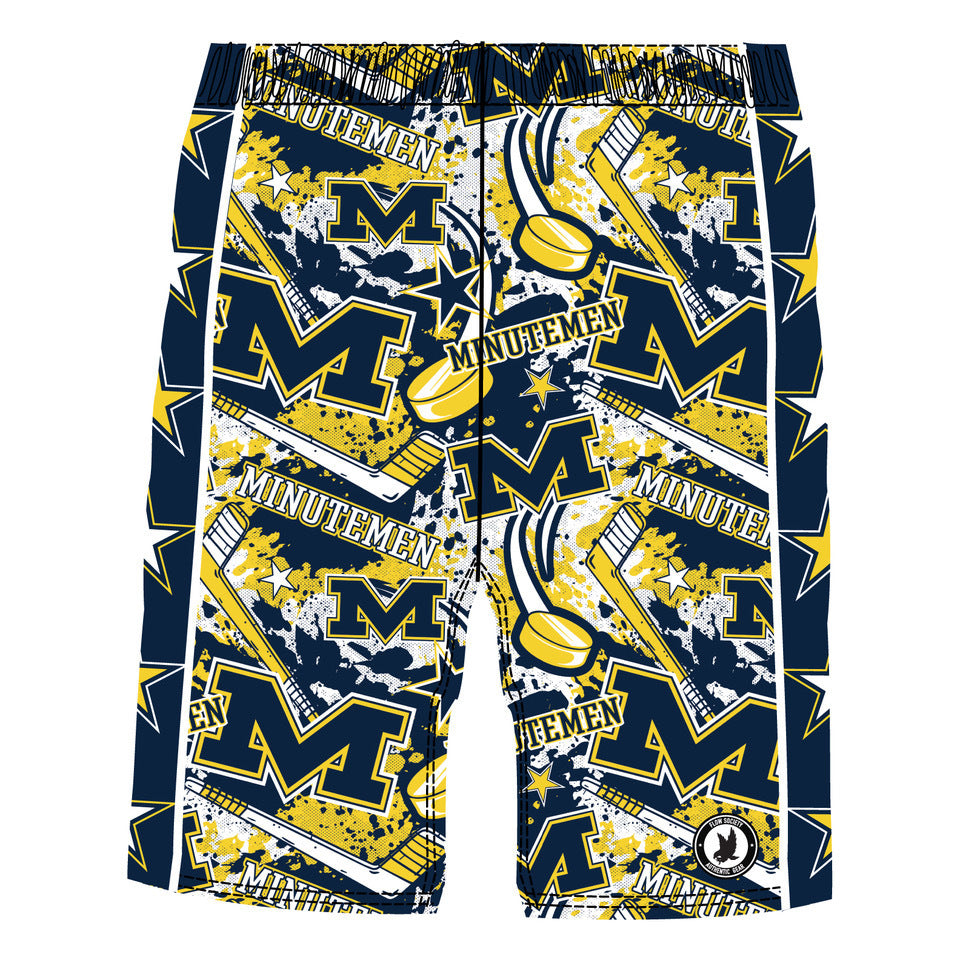 Boys & Men's Valley Forge Minutemen Hockey Shorts - Breathable Athletic Shorts for Hockey, Baseball, Basketball & Casual Wear