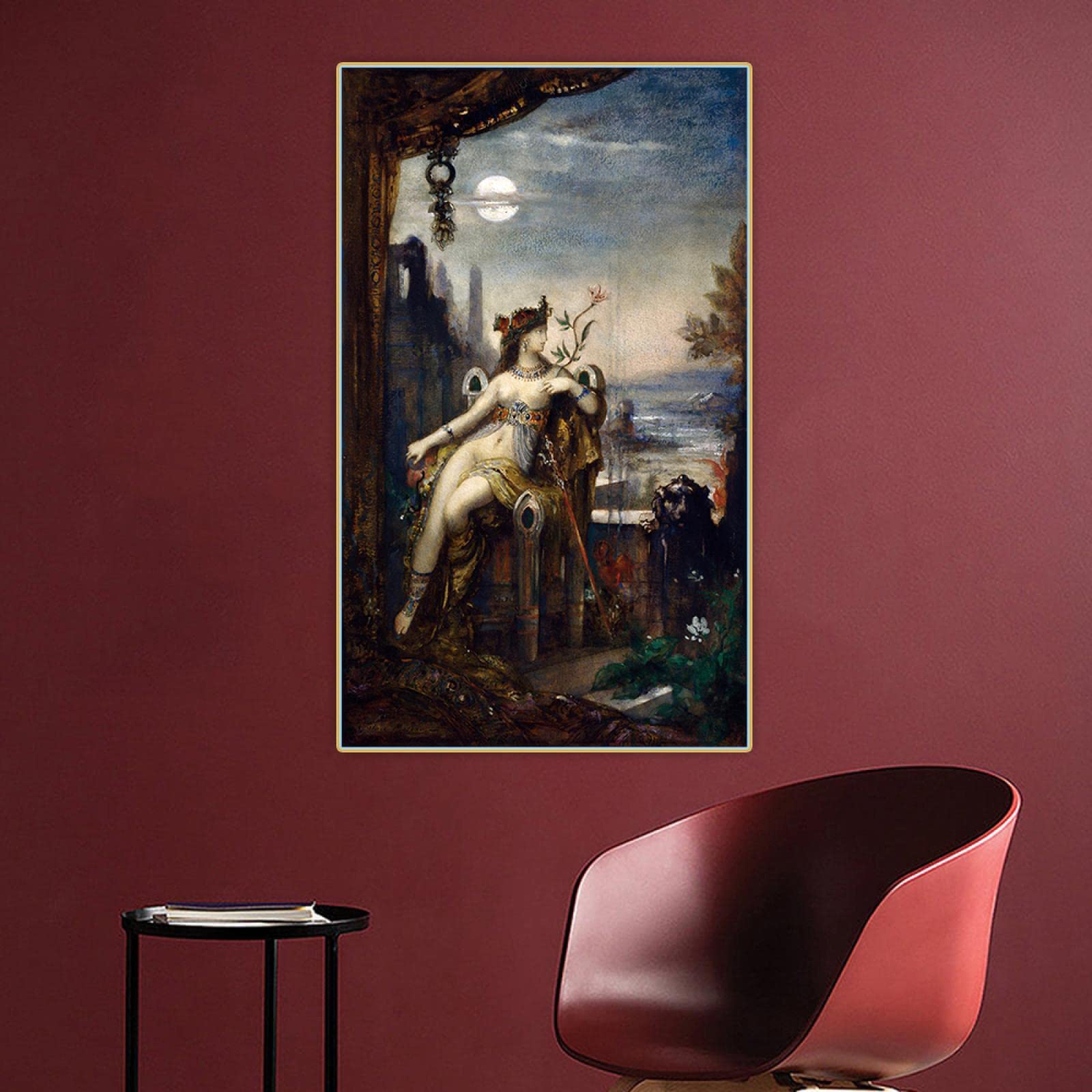 Gustave Moreau Framed Canvas Print - Cleopatra Wall Art Poster, 80x136cm Home Decor | Perfect for Living Room, Bedroom & Office Decoration