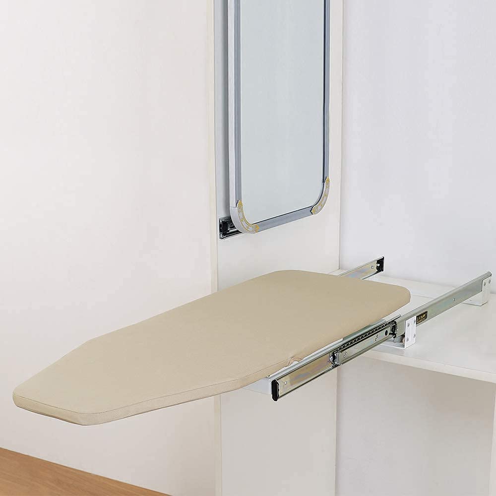 Foldable Ironing Board for Small Spaces - Compact & Sturdy Cabinet Ironing Station with Easy-Release Lever | 11.8