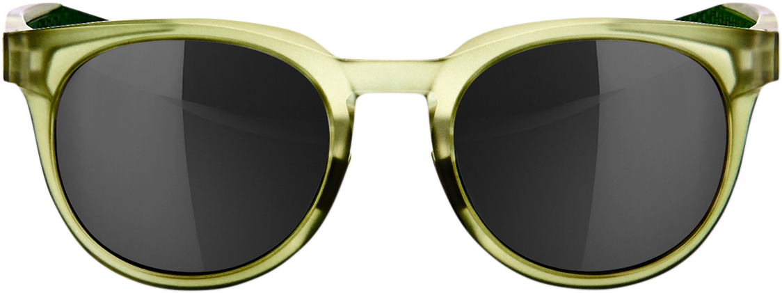 100% Campo Polarized Sunglasses - Olive Frame & Black Mirror Lens - UV Protection - Style 61026 296 61 - Perfect for Driving, Beach & Outdoor Activities