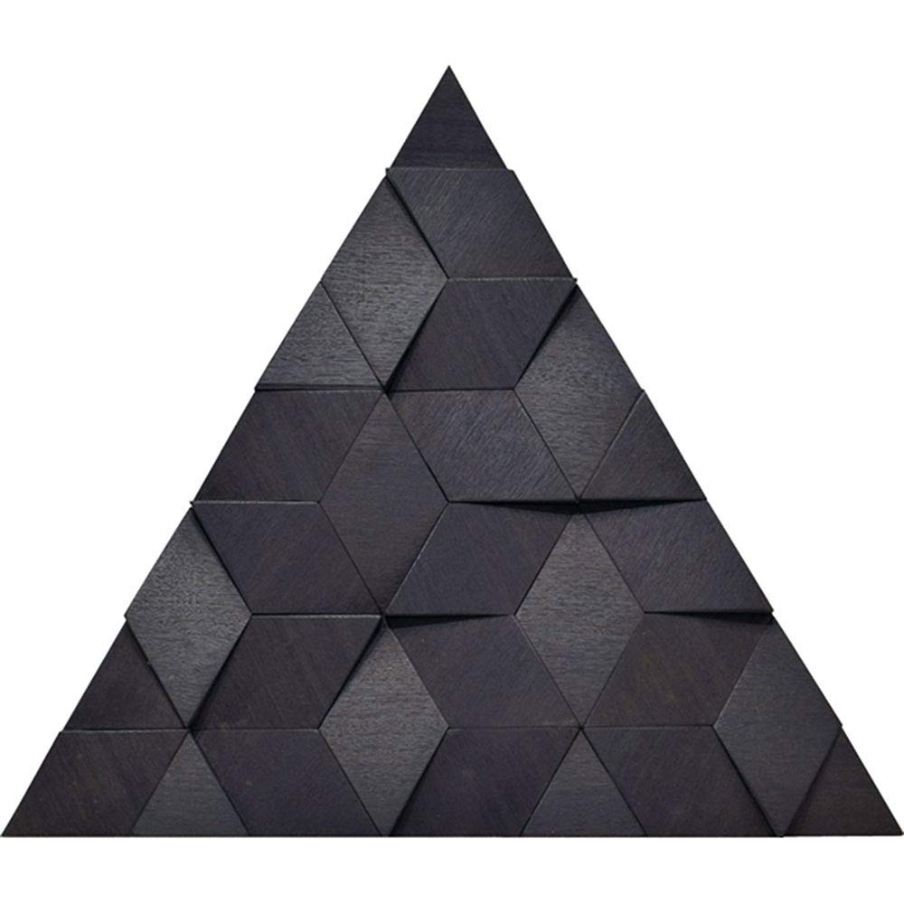 Premium Hardwood Triangle Wall Art - Handcrafted Wooden Decor for Modern Home & Office - Perfect for Living Room, Bedroom, or Workspace Decoration