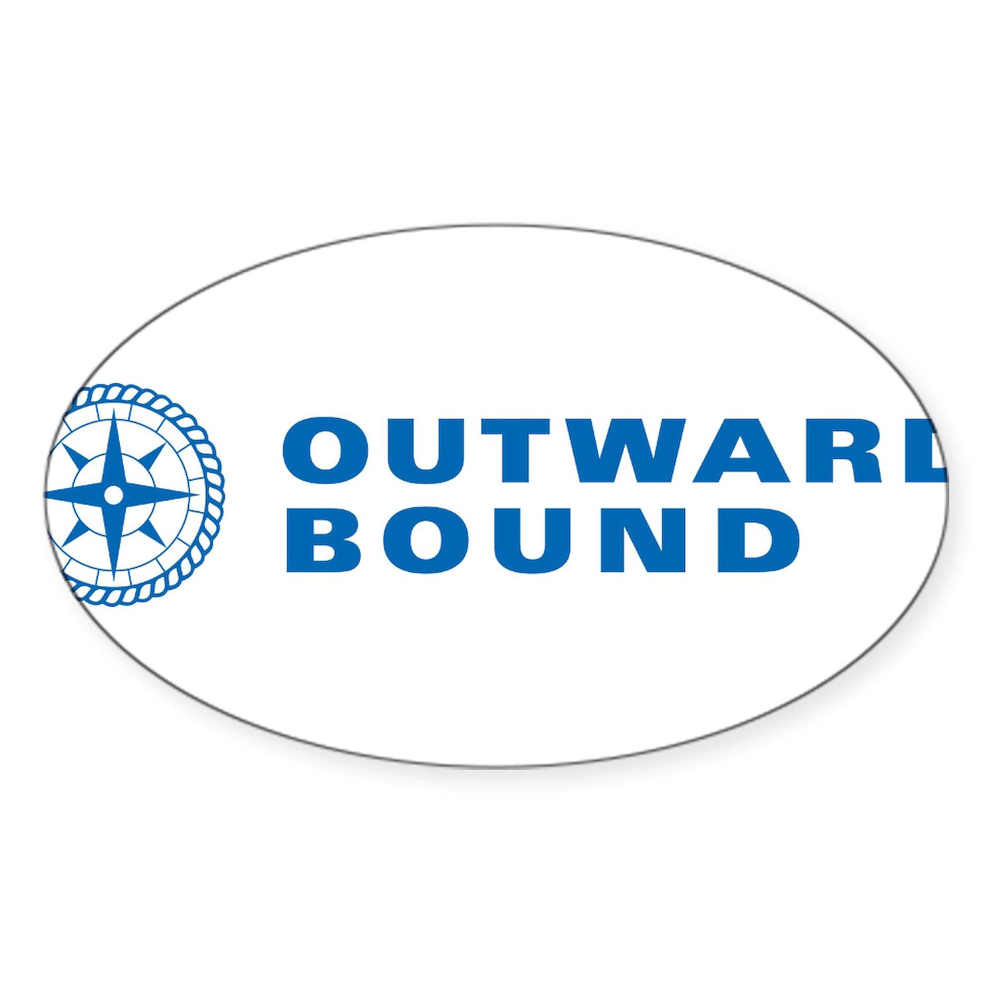 Outward Bound Compass Rose Oval Car Bumper Sticker - Waterproof Vinyl Decal for Cars, Laptops, Windows - Perfect for Outdoor Enthusiasts & Travel Lovers