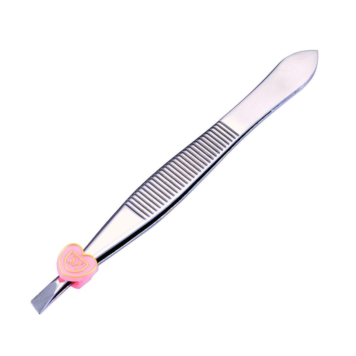 Premium Stainless Steel Facial Hair & Eyebrow Tweezers - Slant Tip for Precise Grooming - Perfect for Eyebrows, Chin, Upper Lip & Unwanted Facial Hair Removal at Home or Salon