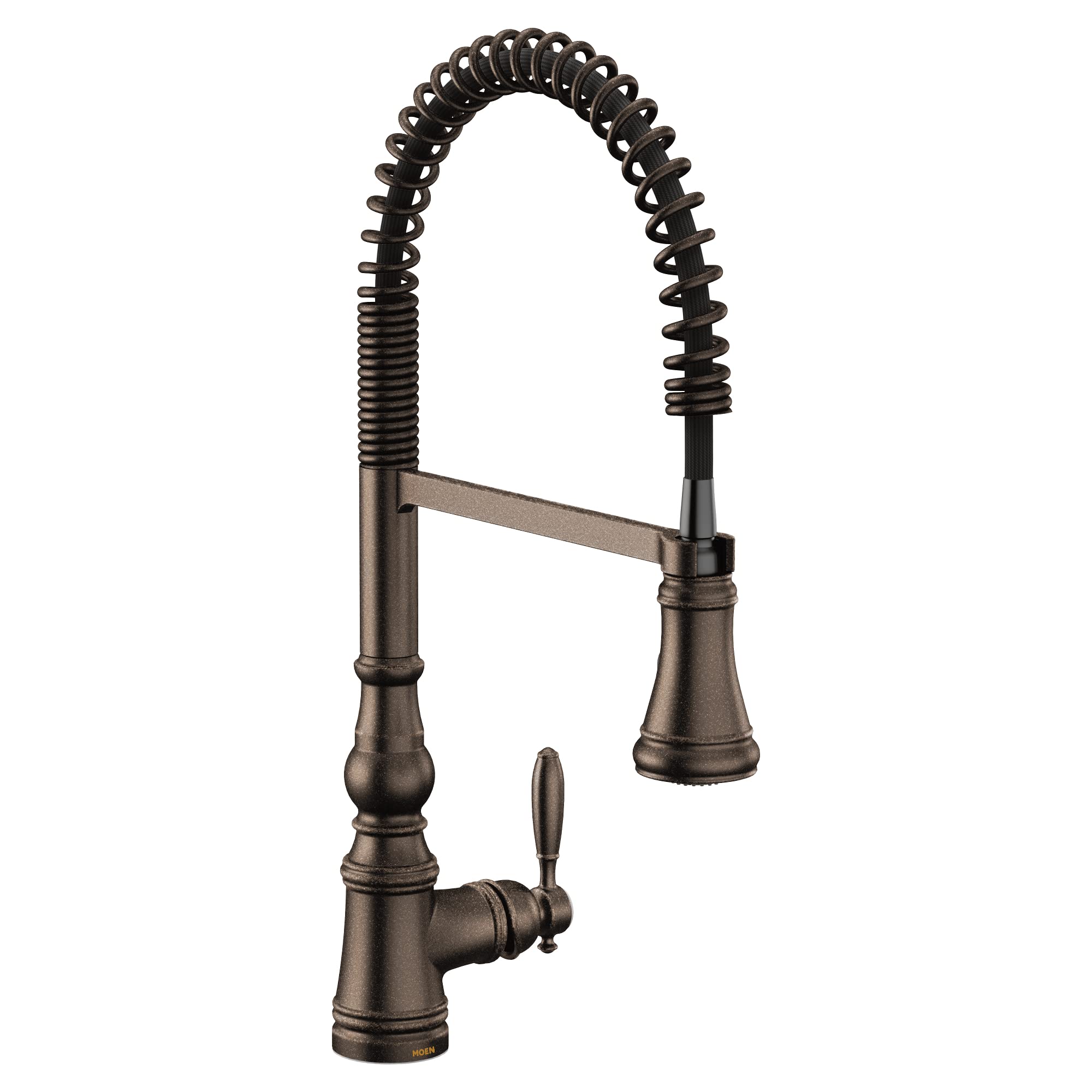 Moen Weymouth Oil Rubbed Bronze Kitchen Faucet with Power Boost - Farmhouse Sink for Faster Cleaning