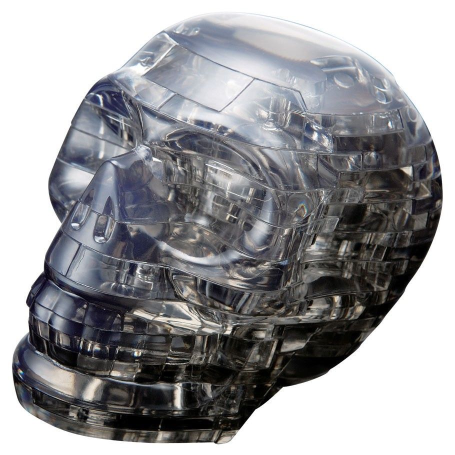 3D Crystal Puzzle Skull Black - Fun Brain Teaser & Decorative Gift for Adults & Teens - Perfect for Home Decor, Office Display & Puzzle Enthusiasts