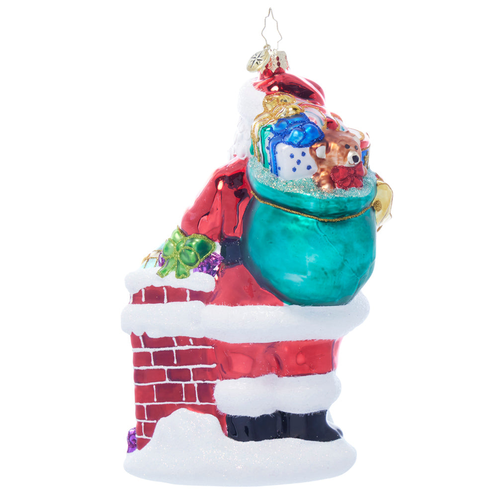 Down The Chimney St. Nick - Christmas Decoration for Fireplace Mantel | Holiday Home Decor | Perfect for Xmas Tree Ornaments & Festive Party Decorations