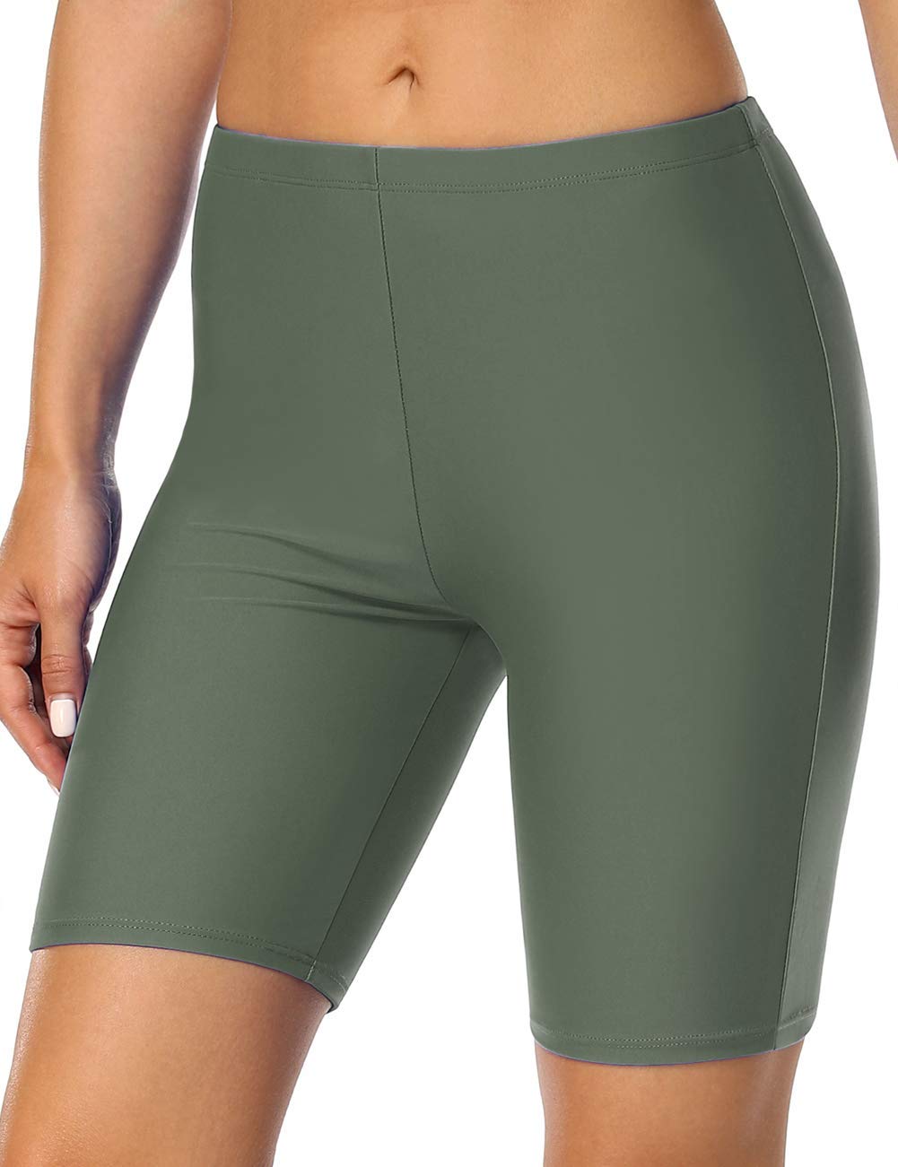 Hilor Women's Quick-Dry Active Swim Shorts UPF 50+ Sun Protection - Athletic Board Shorts for Swimming, Surfing & Beach Sports - Modest Swimwear Bottoms for Women