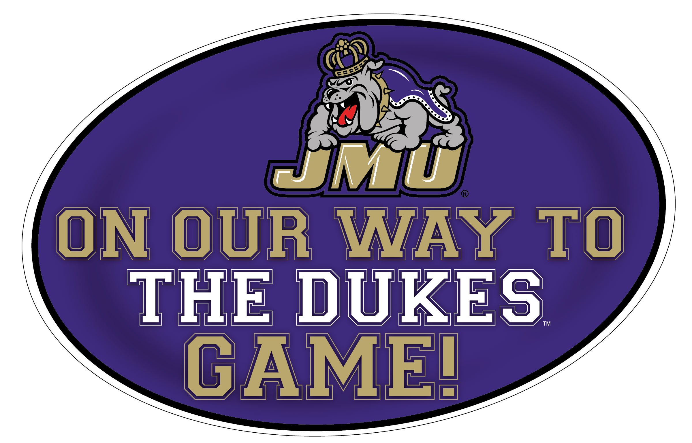 Official James Madison Dukes Jumbo Game Day Decal - NCAA Licensed Peel & Stick Wall Sticker for College Dorm, Bedroom, Office & Tailgating Decor
