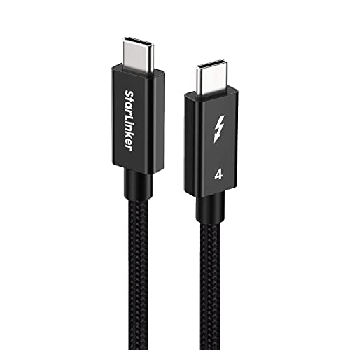 StarLinker Thunderbolt 4 Cable 9.8Ft (3M) - 8K HD Display, 40Gbps Data Transfer, 100W Fast Charging USB C to USB C Cable - Compatible with MacBook Pro, iPad Pro, Dell XPS & More - Perfect for Home Office, Gaming & Video Editing