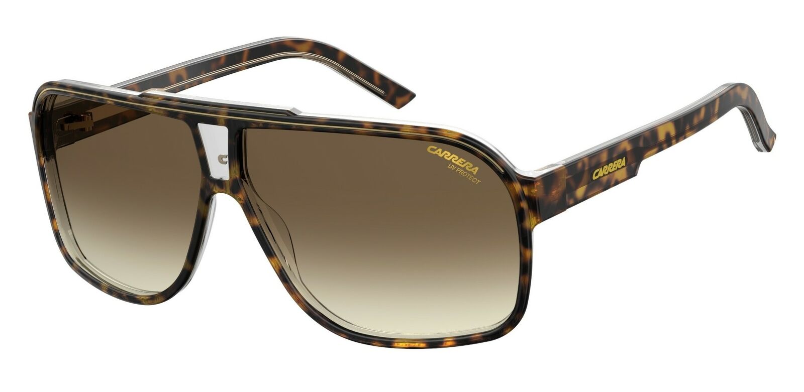 Carrera Grand Prix 2/S 0086/HA Dark Havana Brown Gradient Polarized Sunglasses for Men & Women - UV Protection, Fashion Eyewear for Driving, Beach, and Outdoor Activities