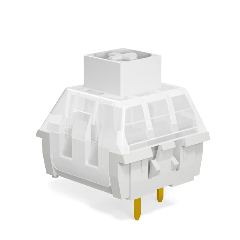 Box White 3-Pin Mechanical Keyboard Switches - Clicky Tactile Gaming Switches for Mechanical Keyboards | Perfect for Gaming, Typing & Office Work