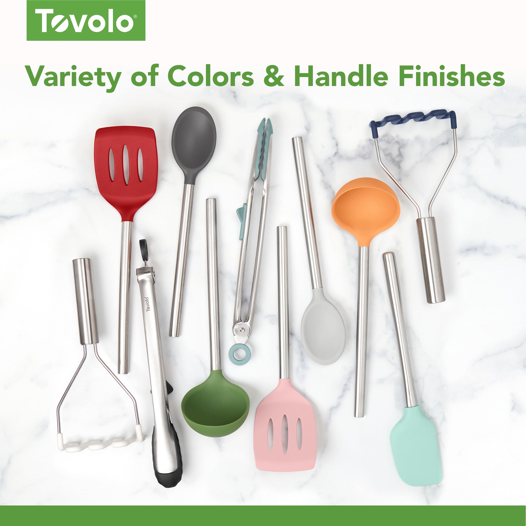 Tovolo Silicone Ladle with Stainless Steel Handle & Reinforced Nylon Core - Deep Kitchen Spoon for Soup, Stew, Sauce, Punch - Heat-Resistant & Durable Cooking Utensil (Oyster Gray) - Perfect for Serving, Mixing & Food Preparation