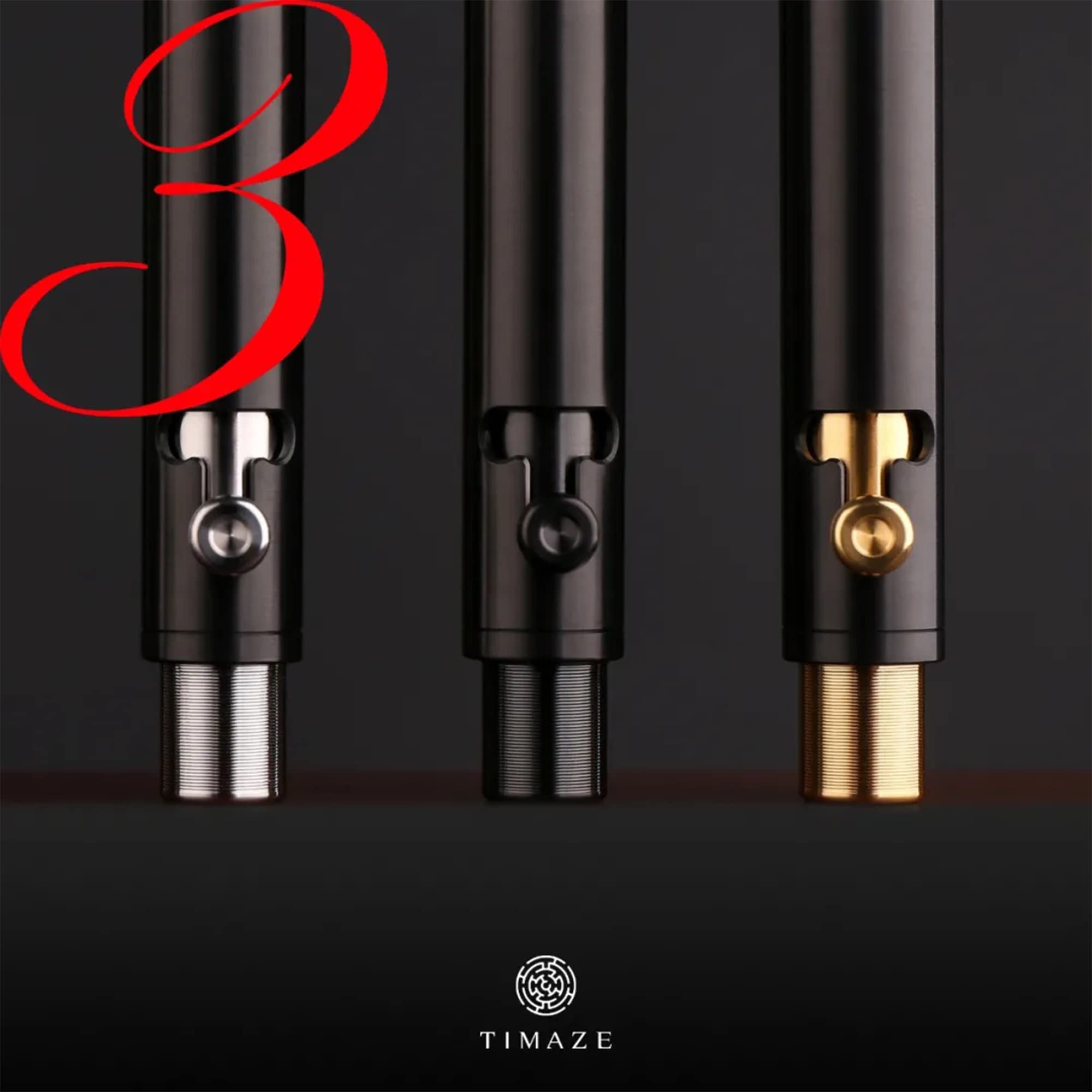 Premium Titanium Bolt-Action Pen - Black & Gold 5