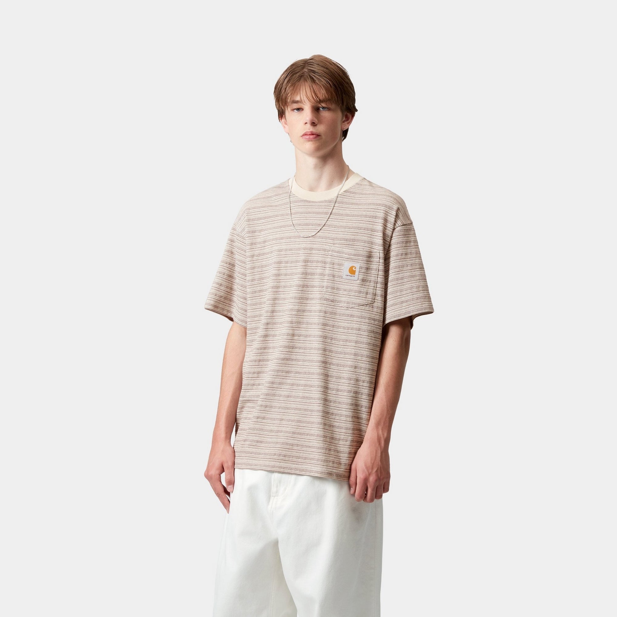 Gellar Stripe Pocket T-Shirt for Men | Casual Cotton Tee with Chest Pocket | Perfect for Everyday Wear, Outings & Relaxing
