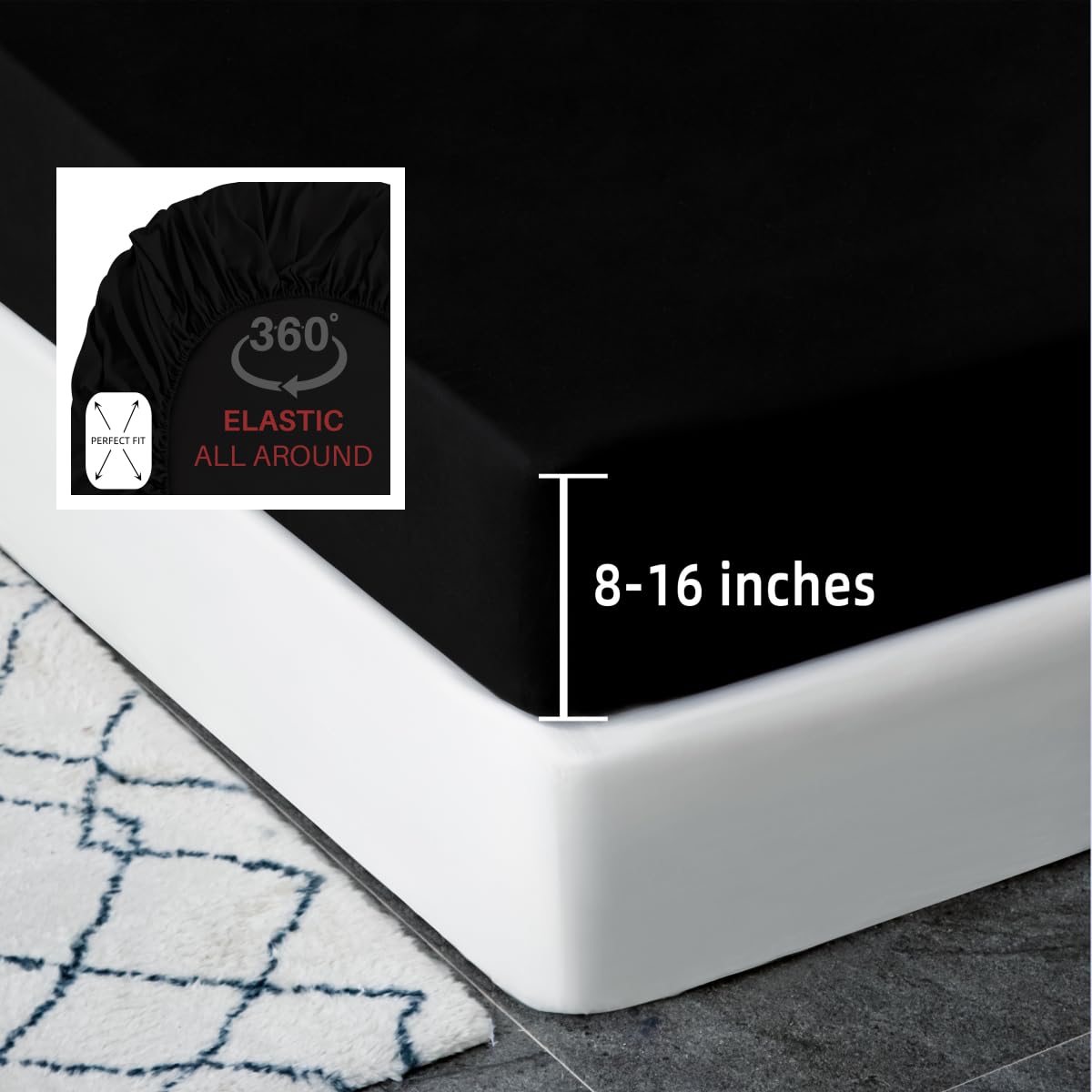 Premium Mohap Fitted Sheet Queen Size - Extra Deep Pocket (16