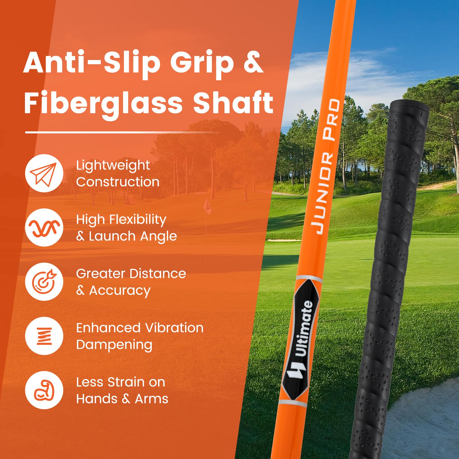 **Tangkula Junior Golf Club Set for Kids - Right Handed with #3 Fairway Wood, #7/#9 Irons, Putter, Head Cover & Rain Hood - Lightweight Stand Bag - Perfect for Young Golfers & Beginners - Ideal for Backyard Practice, Driving Range & Junior Tournaments**