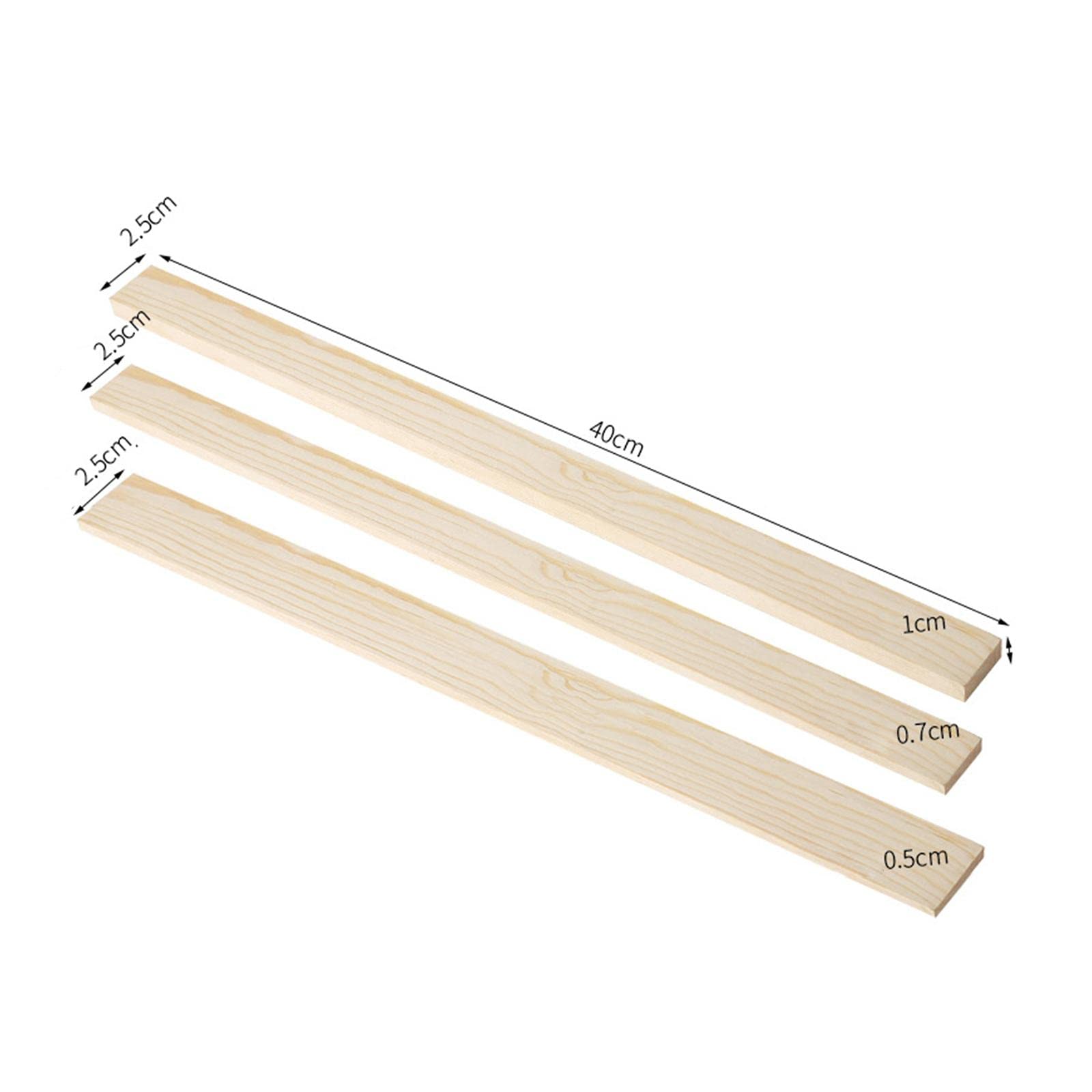 Milageto 6Pcs Wooden Rolling Pin Guides - 5mm 7mm 10mm Dough Thickness Strips for Baking, Clay Crafts, Pottery & Pizza Making | Perfect for Homemade Cookies, Pasta & Art Projects