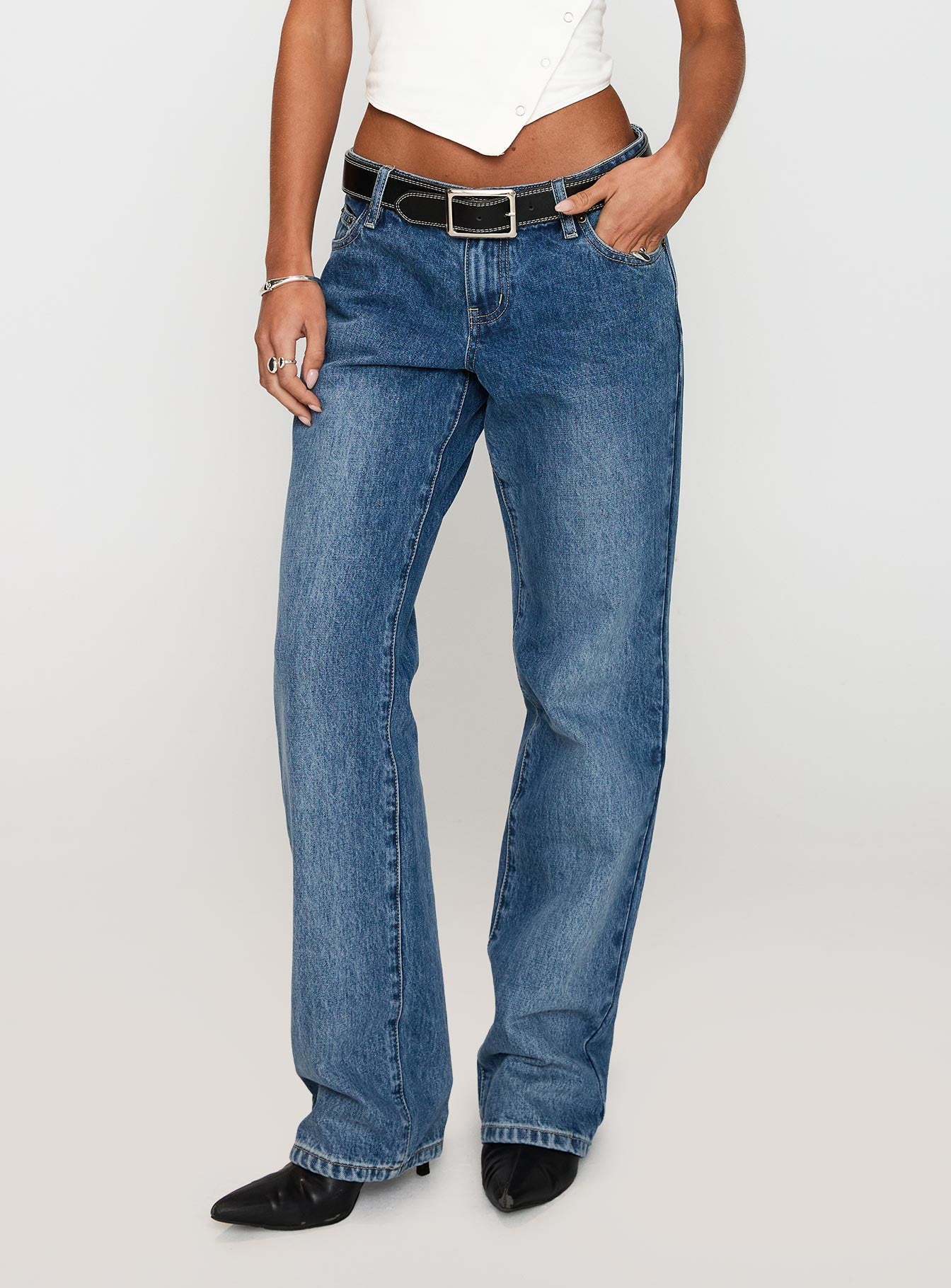 Better Half Low Rise Jeans for Women - Horizon Blue Washed Denim Pants | Casual Wear, Street Style, Everyday Comfort